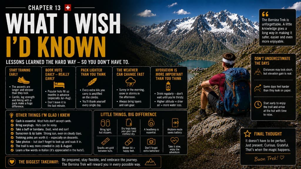 What I wish I'd known before the Bernina Trek — lessons from seven days on trail