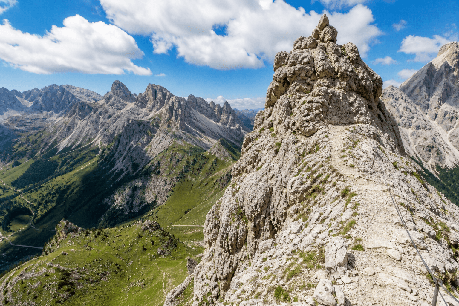 Dolomite peaks along the Alta Via 2 corridor