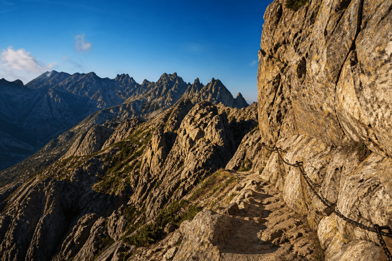 Granite ridges on the GR20, Corsica