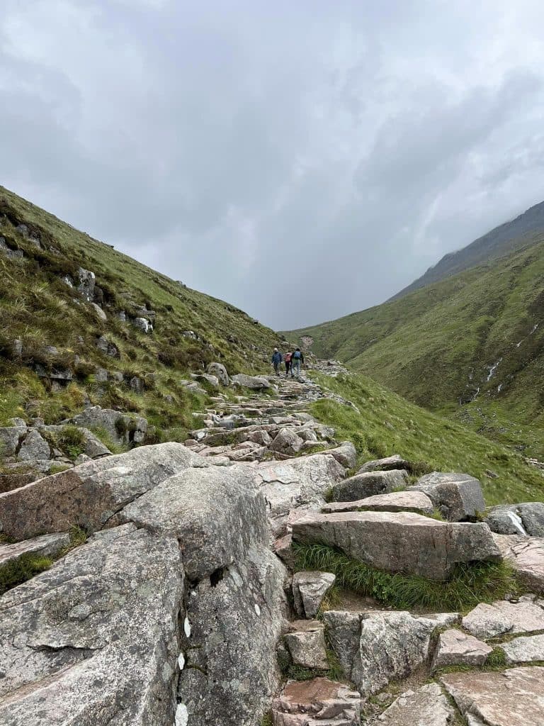 Steep section on Ben Nevis Mountain Track