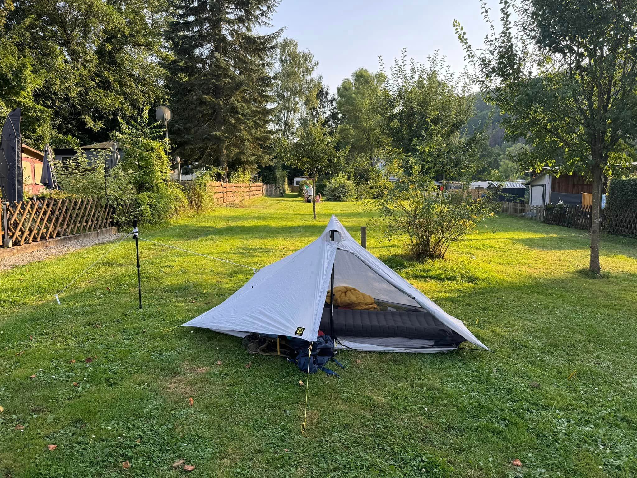 Campsite meal stop on Mullerthal Trail