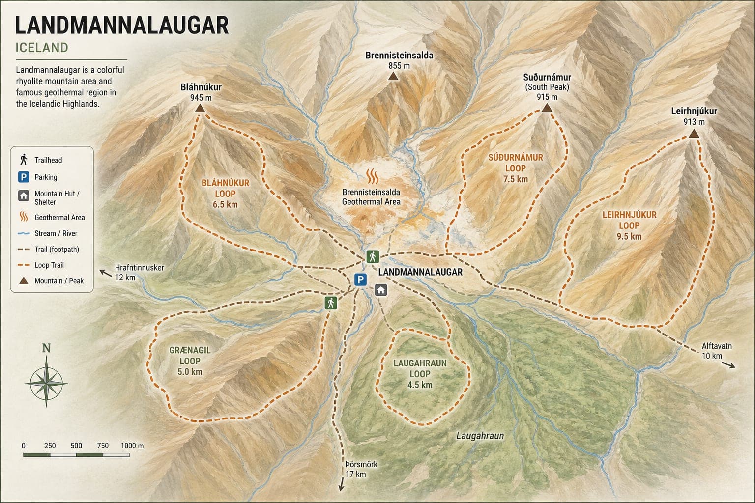 landmannalaugar-map