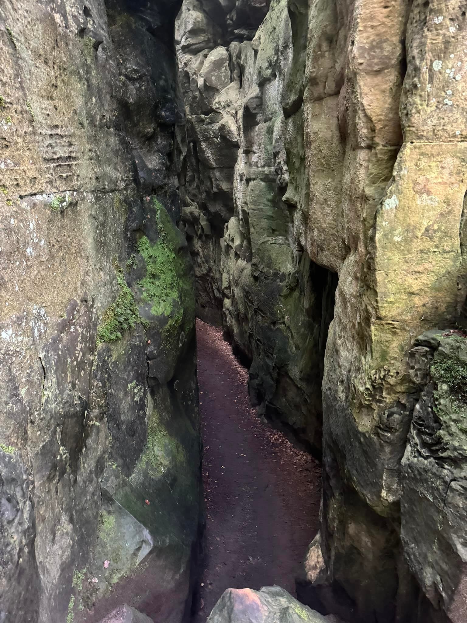 Narrow rock passage on the Mullerthal Trail