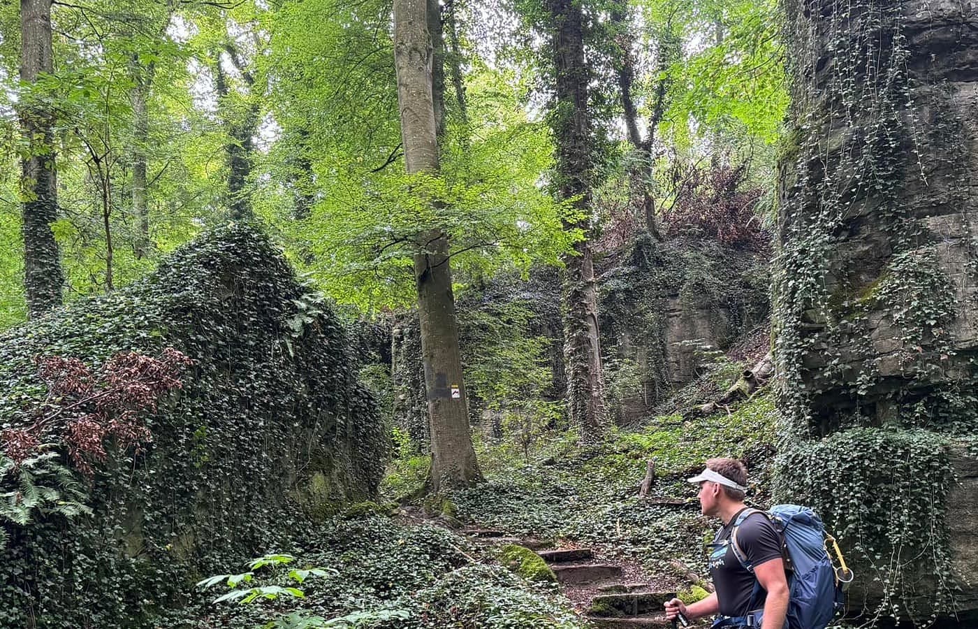 Rock corridor on the Mullerthal Trail, Luxembourg