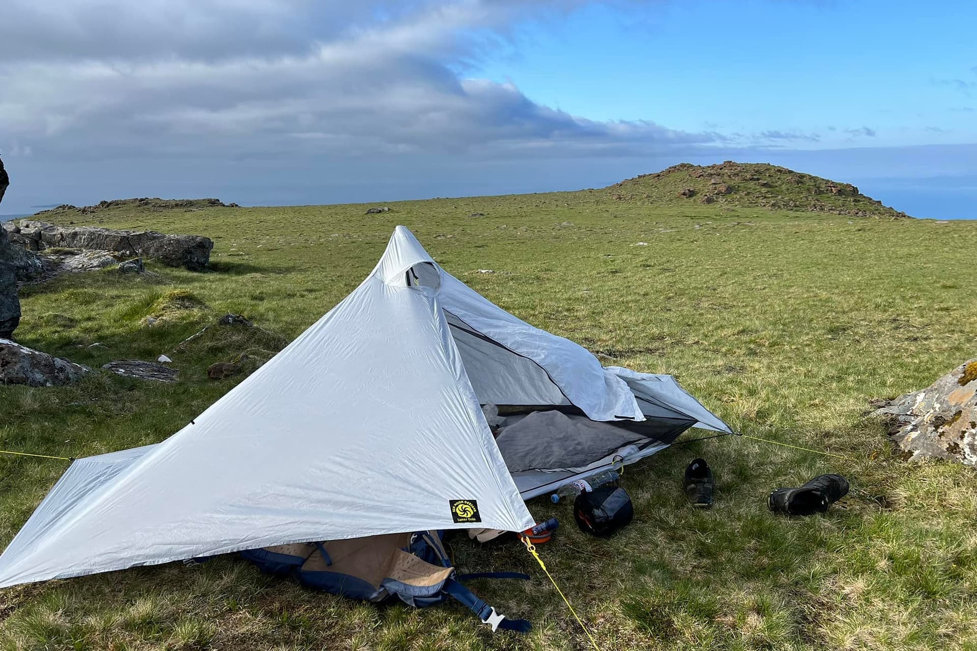 Wild camp gear on the Skye Trail
