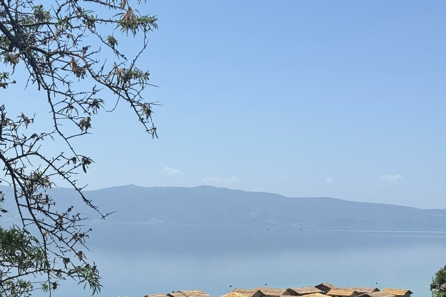Struga waterfront on Lake Ohrid, North Macedonia