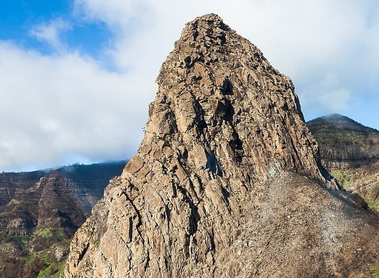 Roque Agando navigation landmark in Garajonay