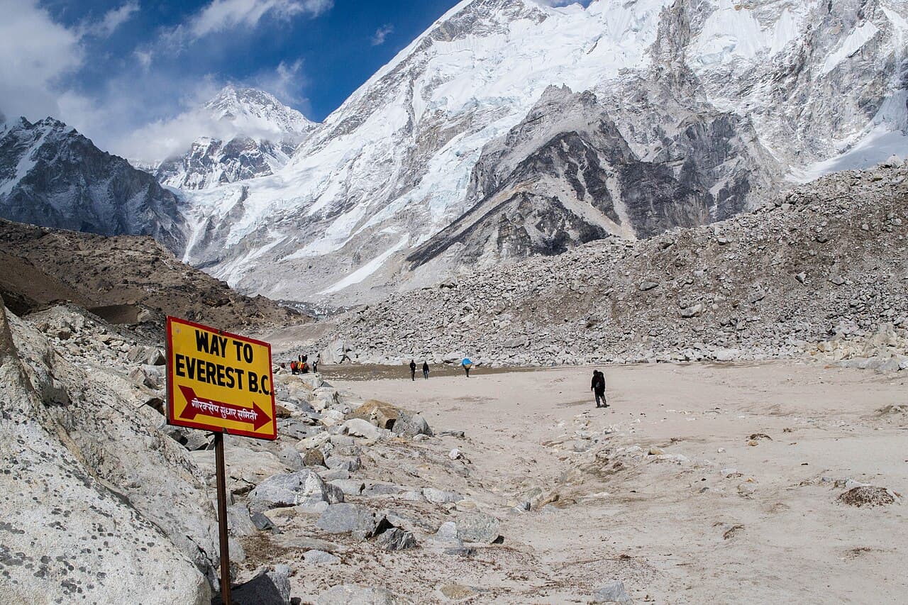 Himalayan peaks above the Khumbu valley, Nepal