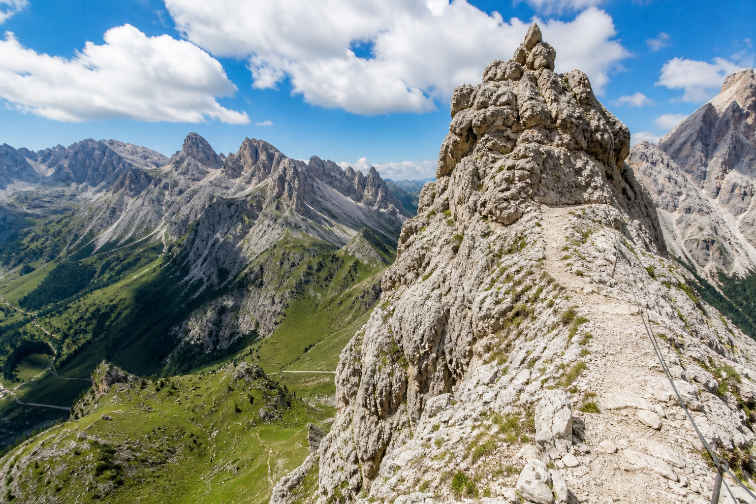 Dolomite peaks along the Alta Via 2 corridor