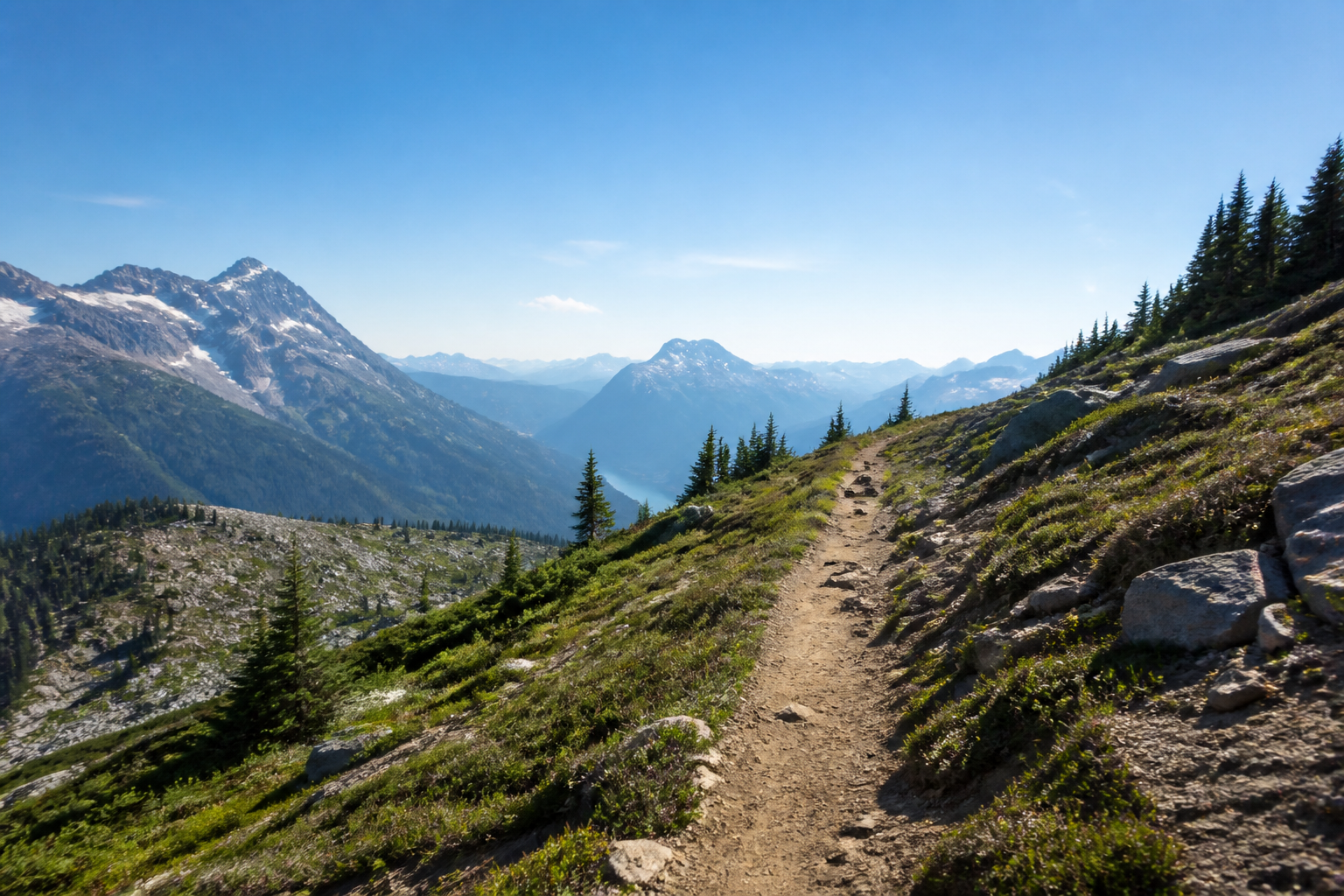 Alpine trail used for first-hand gear testing