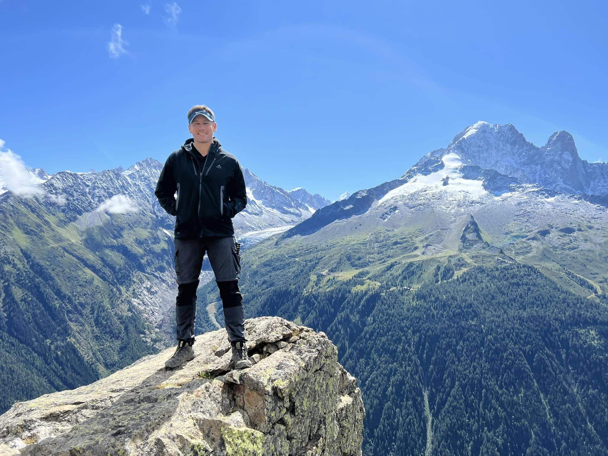 Alpine panorama after the Tour du Mont Blanc — post-trail recovery