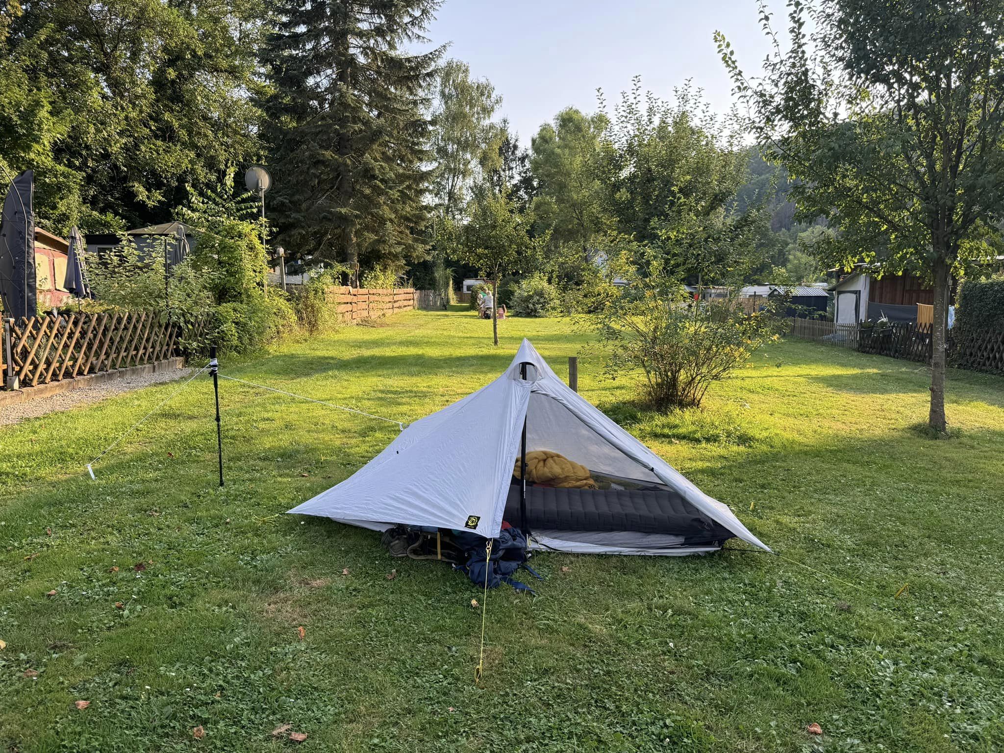 Campsite meal stop on Mullerthal Trail