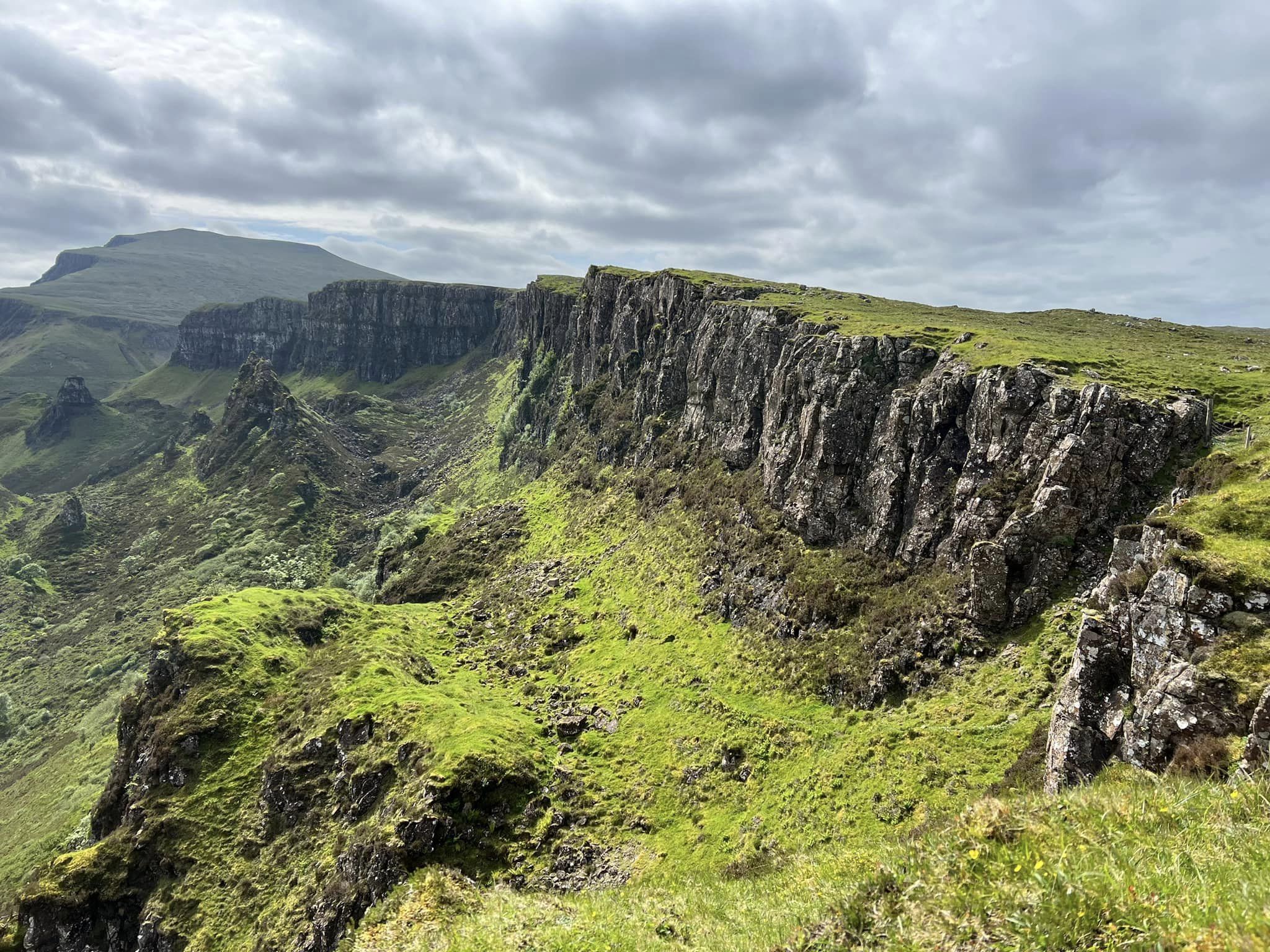 Scottish mountain ridge in cloud