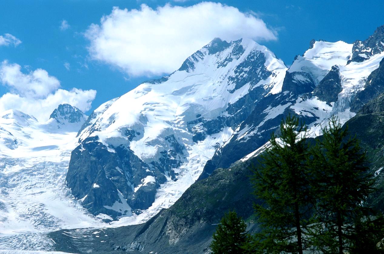 Piz Bernina and the Bernina massif