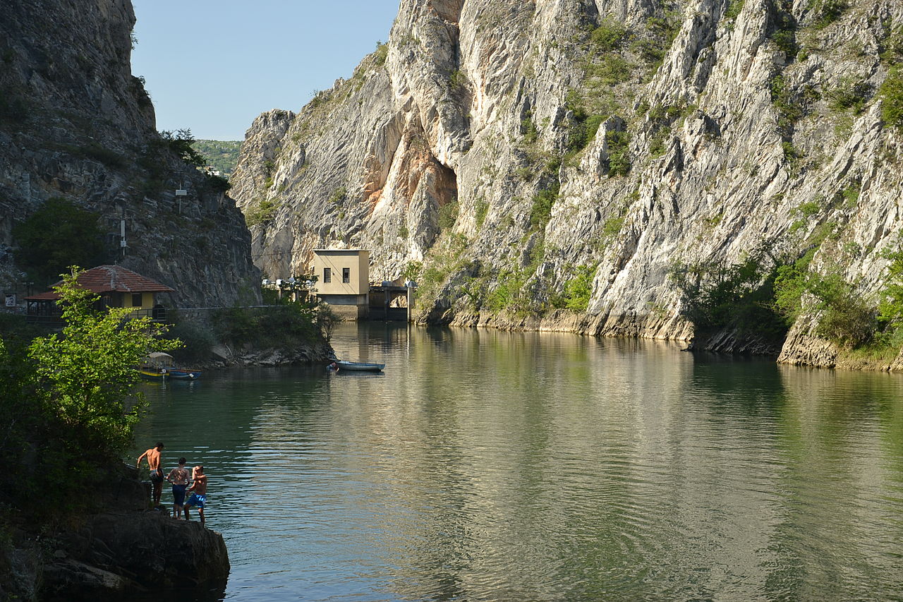Matka Dam and canyon entrance