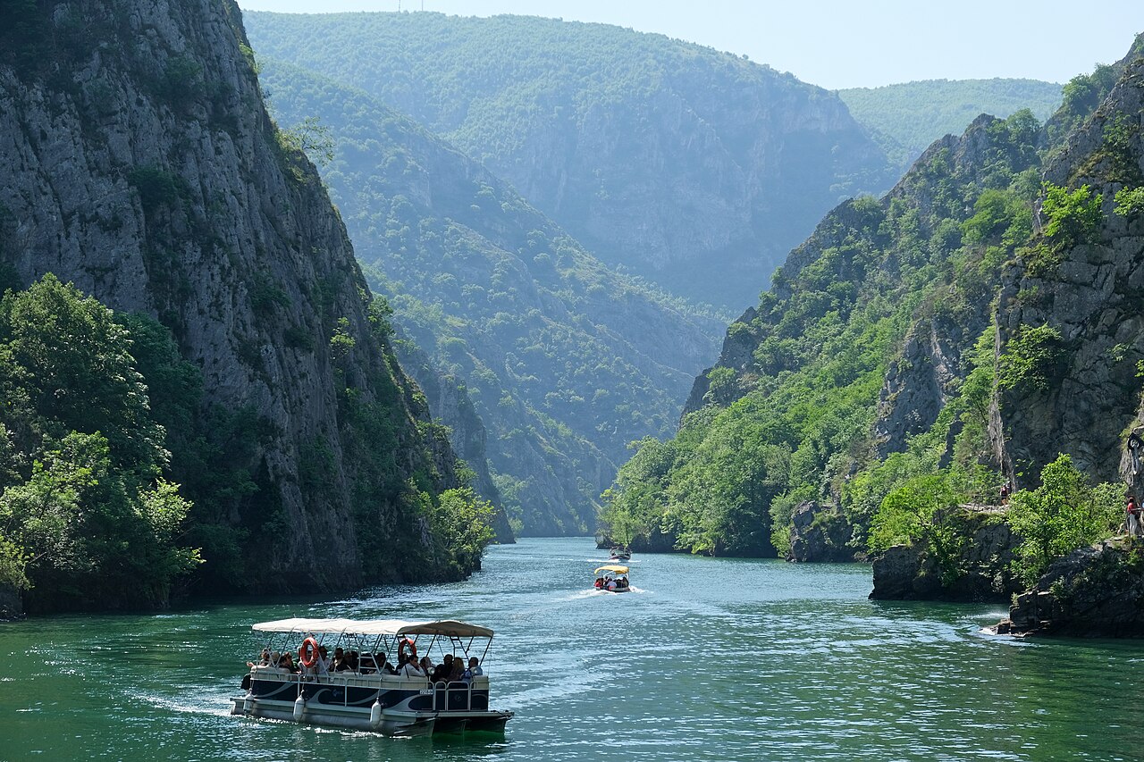Matka Canyon cliff trail