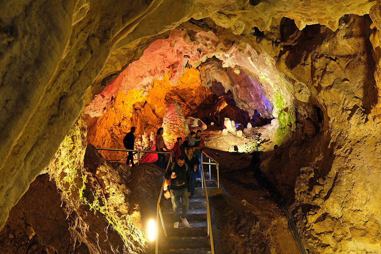 Vrelo Cave entrance on the Treska River, Matka Canyon